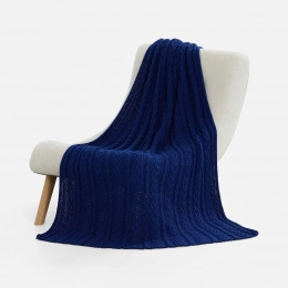 Eloisa dark blue (cobalt) blanket