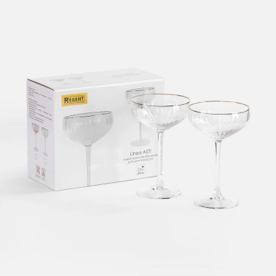 
                                                Set of 2 transparent champagne flutes Linea Asti
                                                