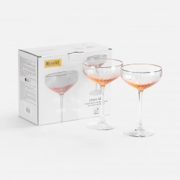 Set of 2 colored champagne flutes Linea Asti