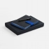 Boom set, black with bright blue.