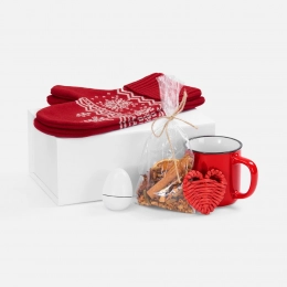 Heart Warmer set, red
