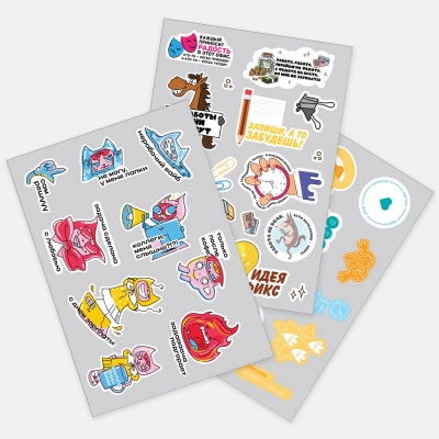 
                                                Наклейки ПВХ Sticker Pack на заказ, S
                                                