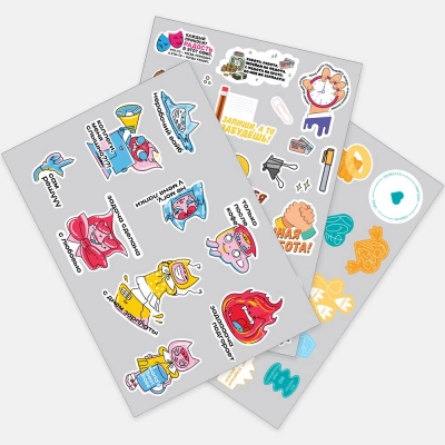 
                                                Наклейки ПВХ Sticker Pack на заказ, L
                                                