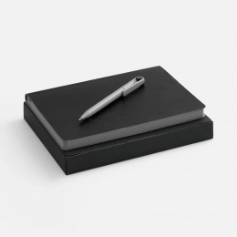 Doppio set, black with grey