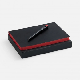 Набор Doppio, черный с красным