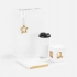 Astrela set, white with gold accents.