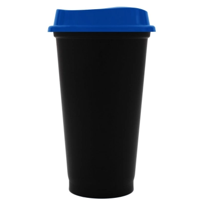
                                                Color Cap Black Cup with lid, black with blue
                                                