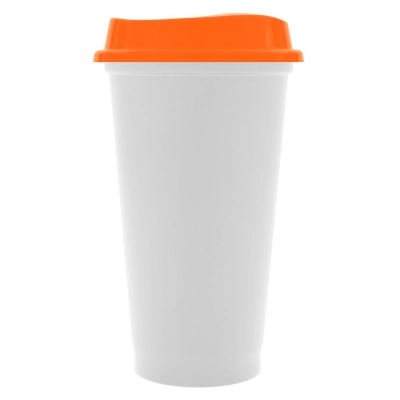 
                                            Cup with lid Color Cap White, white with orange
                                            