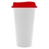 Cup with lid Color Cap White, white with red
