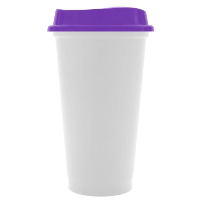 
                                                Cup with lid Color Cap White, white with purple
                                                