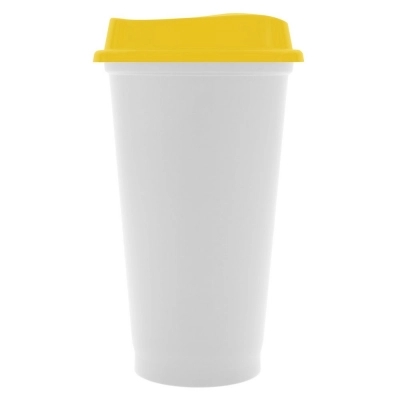 
                                                Cup with lid Color Cap White, white with yellow
                                                