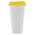 Cup with lid Color Cap White, white with yellow