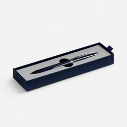 Ballpoint pen Letra Chrome in a case, blue.