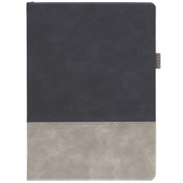 Ежедневник Horizon, недатированный, серый с черным
