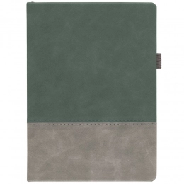 Ежедневник Horizon, недатированный, серый с зеленым