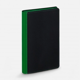 Nice Twice undated daily planner, black with bright green.