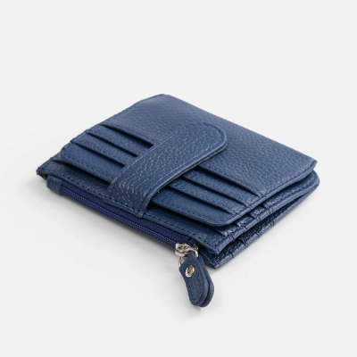 
                                                Blue Unison zip cardholder.
                                                