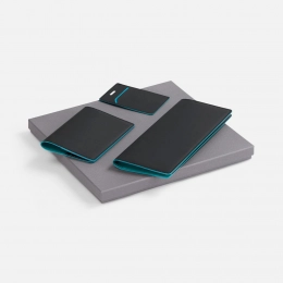 Multimo Simple set, black with turquoise.