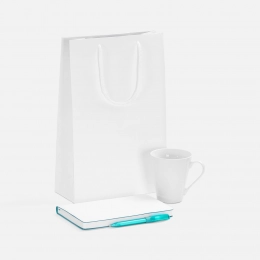 White Shall Simple set, turquoise