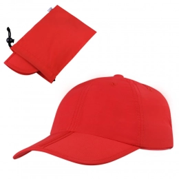 Ben Lomond folding baseball cap, red