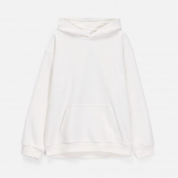 Unisex oversized Songo hoodie, milky white.