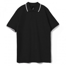 Men's polo Shirt with contrasting trim Practice 270 black