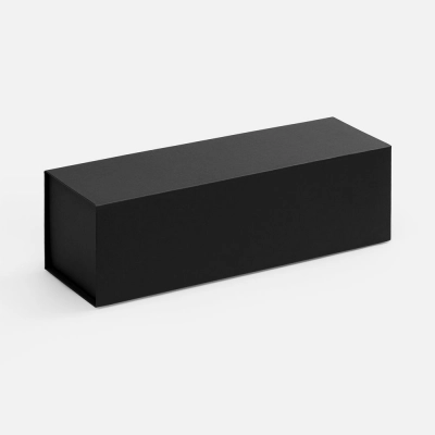 
                                                Color Jacket Fold black collapsible box for bottle.
                                                