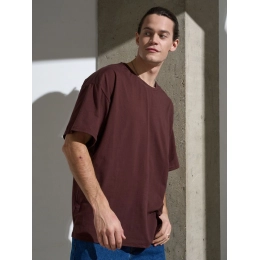 Футболка Oversize Premium, коричневая (шоколад)