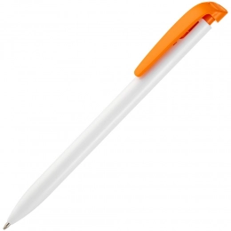 Ballpoint pen Favorite, white with orange