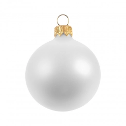 Елочный шар Gala Matt в коробке, 6 см, белый