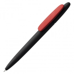 Prodir DS5 TRR-P Soft Touch ballpoint pen, black with red