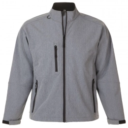 Men's zip-up jacket Relax 340, grey melange