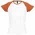 Women's T-shirt Milky 150, white with orange