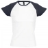 Women's T-shirt Milky 150, white with dark blue