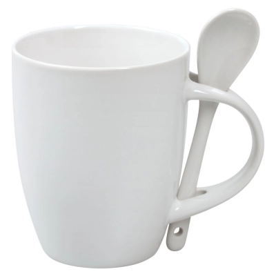 
                                            Mug with a Cheer Up spoon, white with white
                                            