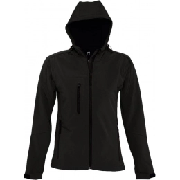 Replay Women's black jacket with a hood.