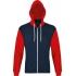 Silver 280 zipper sweatshirt dark blue with red