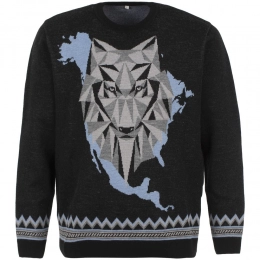 Totem Wolf Jumper, Black