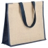 Canvas Bagari Shopping Bag with Blue Trim