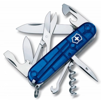 
                                            Officer's knife Climber 91, transparent blue
                                            