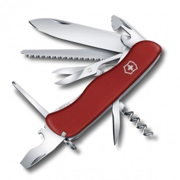 Soldier's knife with OUTRIDER blade lock, red