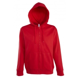 Men's zip-up hoodie with hood Seven Men, red