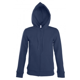 Women's zip-up hoodie with hood Seven Women, dark blue