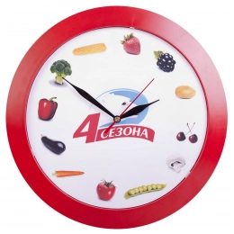 Wall clock Vivid Large, red