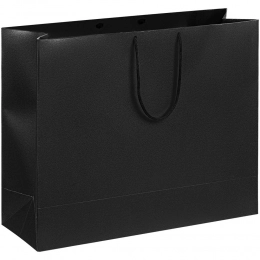 Glitter paper bag, large, black