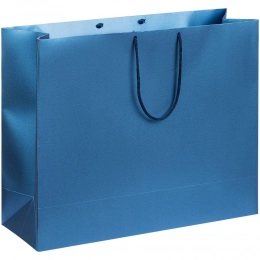 Glitter paper bag, large, blue