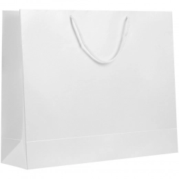 Glitter paper bag, large, white