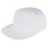 Snapback baseball cap with straight visor, white