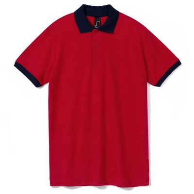 
                                                Prince 190 polo shirt, red with dark blue
                                                