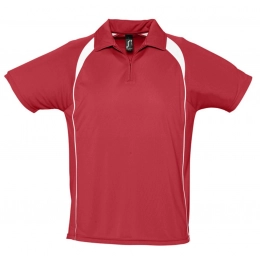 Palladium 140 Sports Polo Shirt red and white
